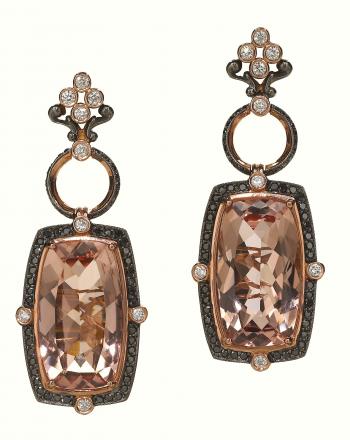 Spectrum Award Winner - Twilight Blush Morganite  Earring