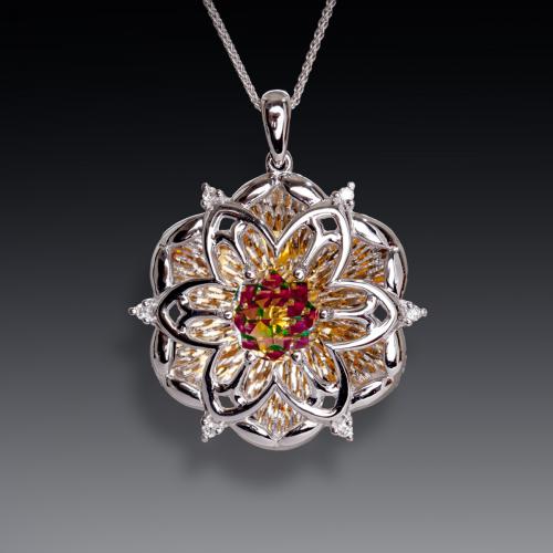 Citrine DavinChi Cut Pendant