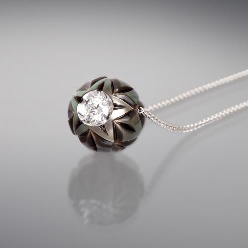 Carved Pearl Pendant