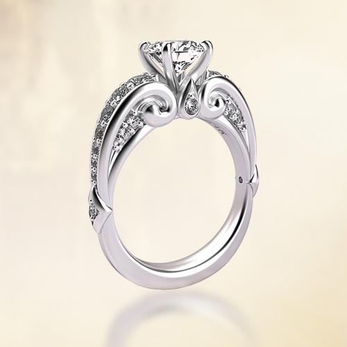 Princess Collection Diamond Engagement Ring-Semi-Mount