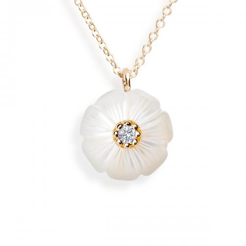 Momento Cosmo Hand-carved Freshwater Pearl Pendant with NFC Interactive With Iphone 7 and newer