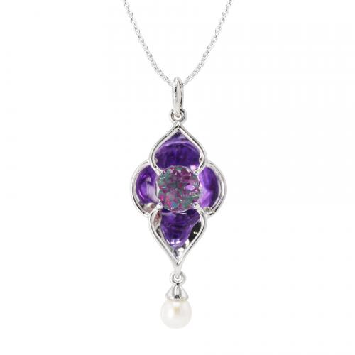 Amethyst DavinChi Cut Pendant