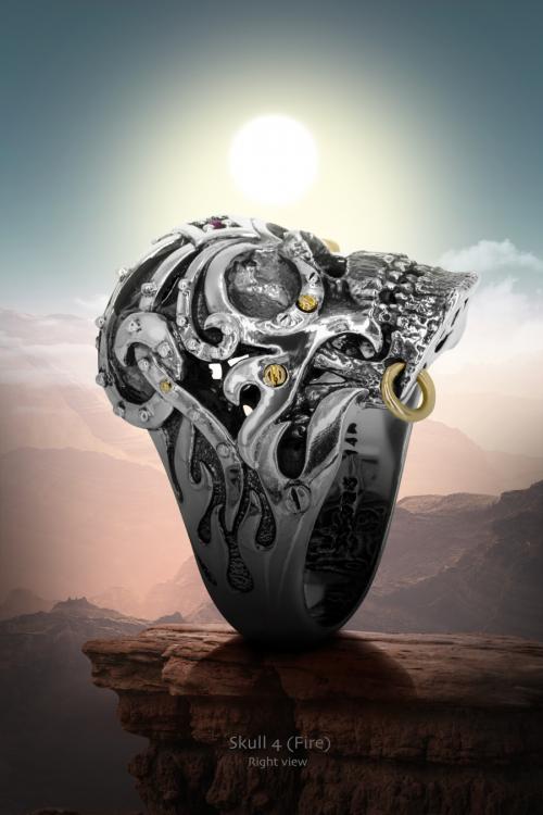 Skull "Fire" Ring